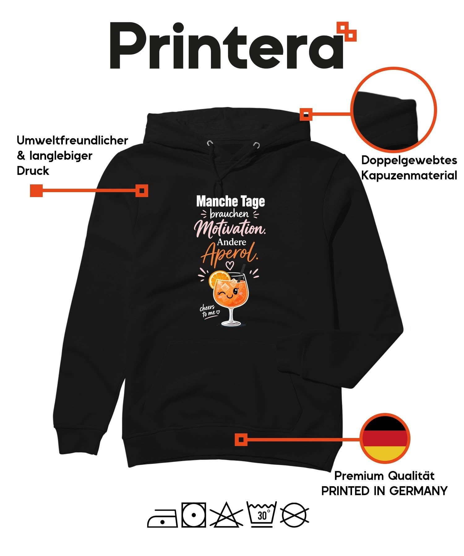 Manche Tage muss Statement Hoodie Hoodie Hoodie