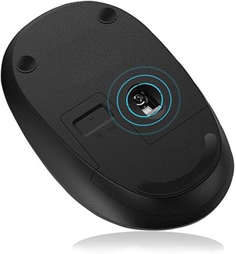 Miniatura 2 de MiraCase Cómodo mouse inalámbrico silencioso de largo alcance de 2.4 GHz, 1600 DPI, distancia de trabajo de 30 pies, batería incluida, color negro