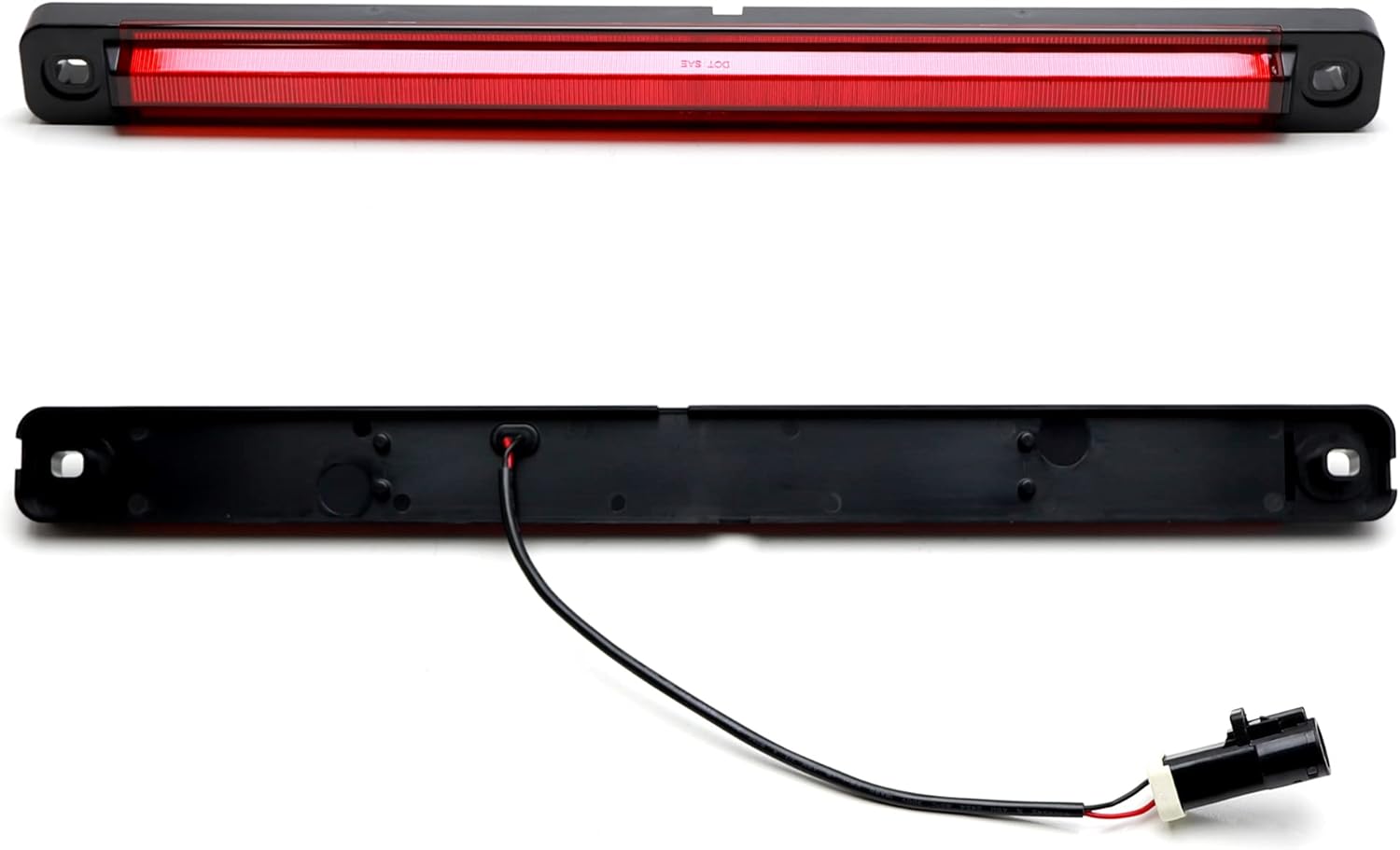 iJDMTOY Dark Red Lens 54-SMD Full LED Strip Illuminated Rear Center Tailgate ID Identification Lightbar, Compatible with Ford 2009-2016 F350 F450 F550 (Excluding F250)