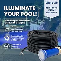 Vista 2 de Luz de piscina de 1.5 pulgadas para piscina enterrada con cable de 100 pies - Lámpara de piscina, luces LED de repuesto para piscina - Reemplazo