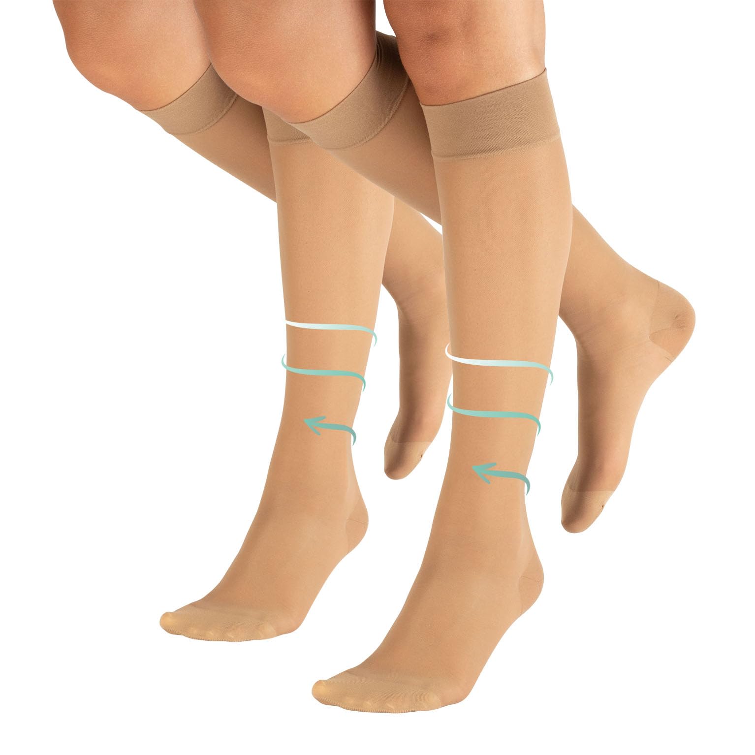 CALZITALY PACK 1/2 Mi-Bas De Maintien | Chaussettes Hautes De Compression Graduee Moyenne, Mi-Bas Unisexe De Soutien Medical, 10-14 Mm/Hg | Made In Italy