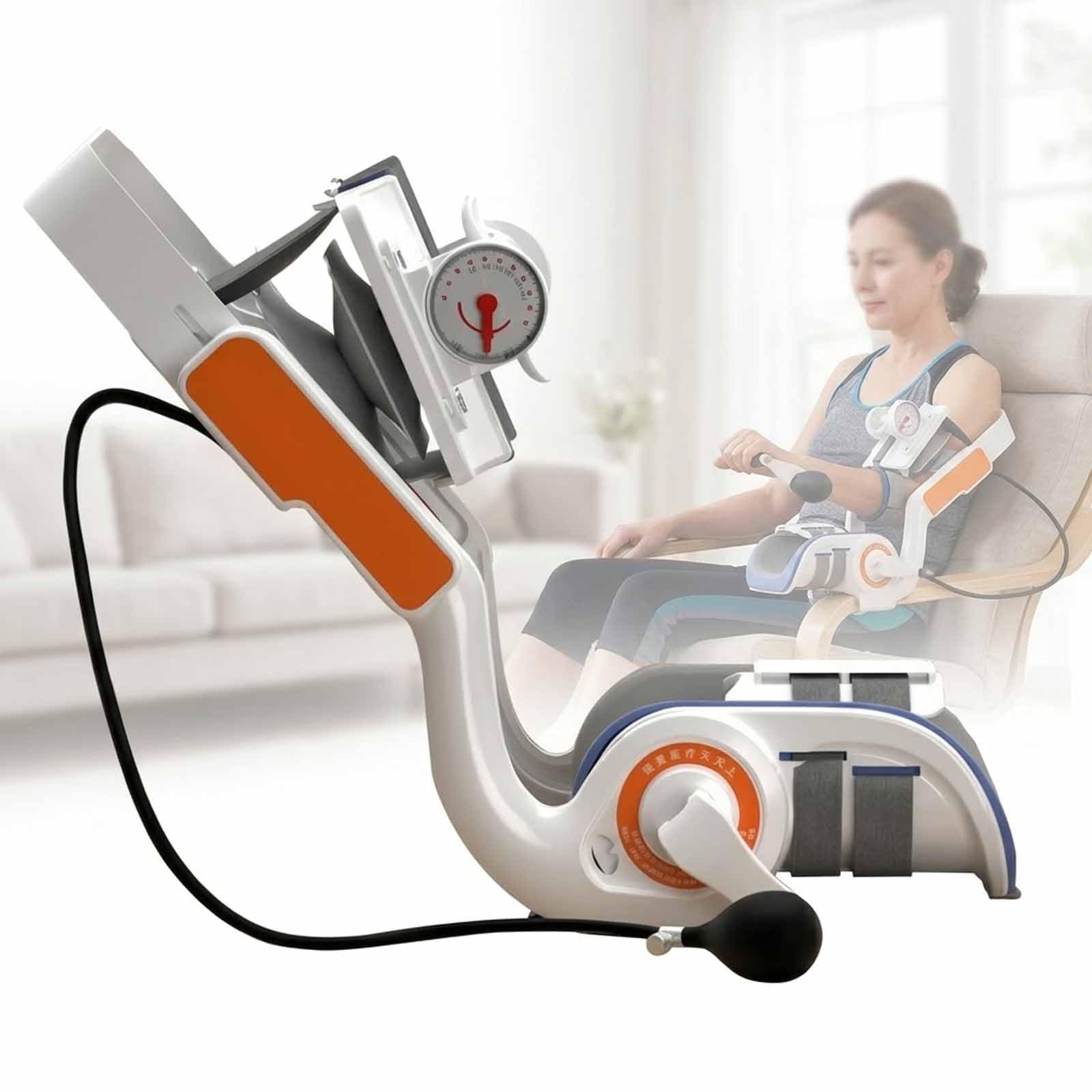 MObyat Arm Elbow Joint Rehabilitation Device, Hinged Elbow Brace Arm Exerciser with -15°~150° Adjustable, Pressure Airbag Design, Dual-Angle Dial, for Wrist and Elbow Injury Recovery