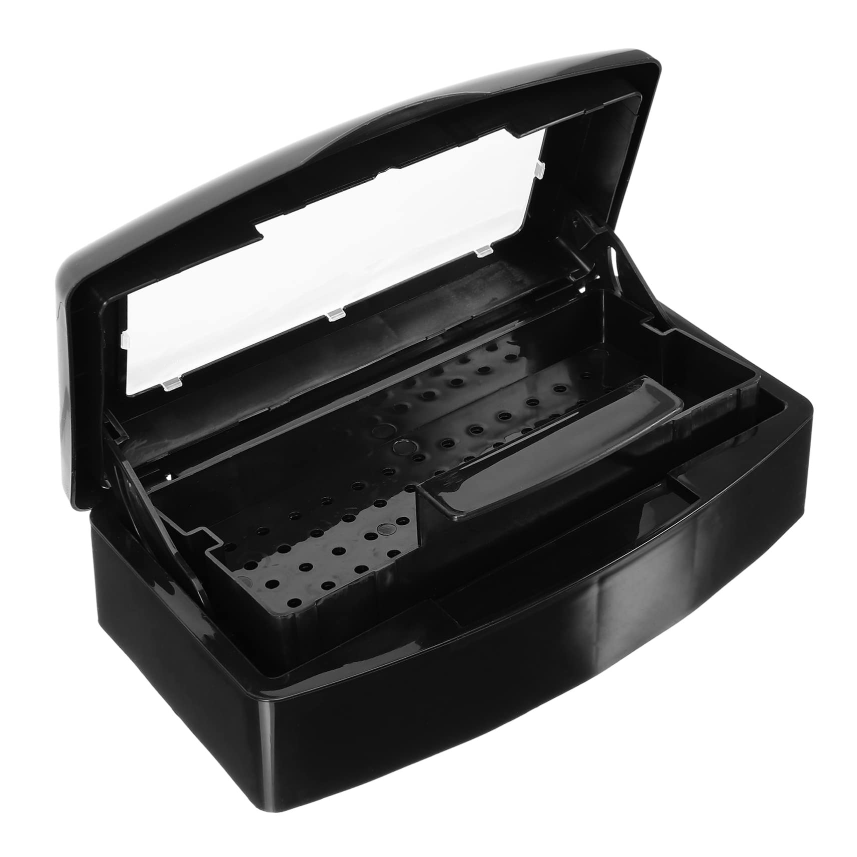 FRCOLOR Box Thermometer Disinfection Box Plastic Tray Tweezer Sterilizer Tray Nail Art Tool Sterilizer Tray Professional Nail Art Tool Tray Cleaning Supplies