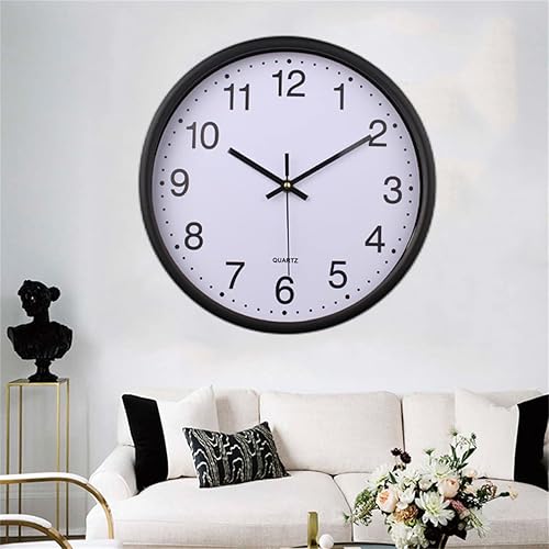 Miniatura 5 de Reloj de pared con movimiento silencioso, reloj creativo con diseño simple y moderno, reloj silencioso para decoración del hogar y sala de estar (10