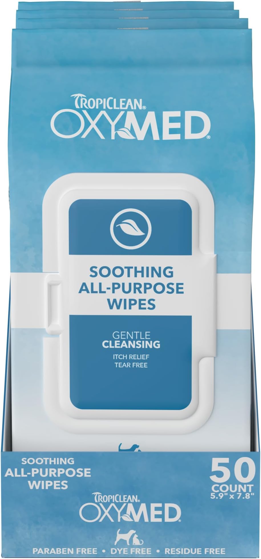Oxymed Soothing Allover Cat & Dog Wipes For Paws And Butt | Anti Itch Relief For Dogs & Cats 50 Count