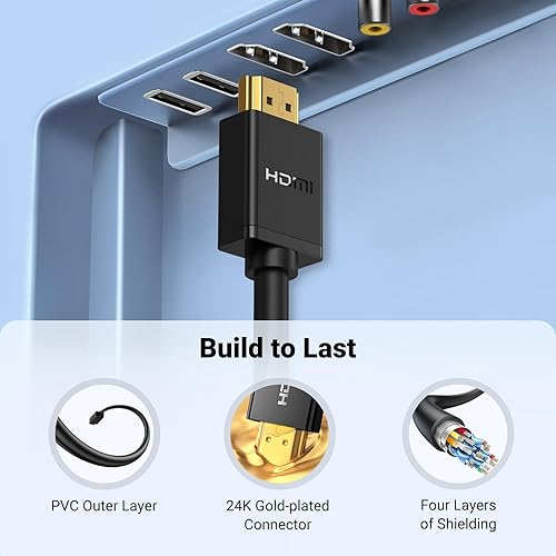 Miniatura 7 de UGREEN Cable de extensión HDMI 4K, extensor HDMI de 1.5 pies macho a hembra, cable adaptador compatible con Roku TV Stick PS5 PS4 Xbox Laptop PC