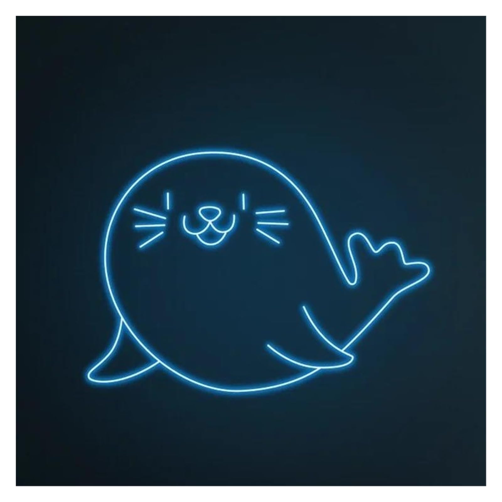 Lemst C Signs Lamp Ute Seal Neon Sign Animal Light Usb Powered For Nursery Fish Lovers Bedroom Birthday Bar Beer Lub Wall Decor 40Cmx30cm(C)