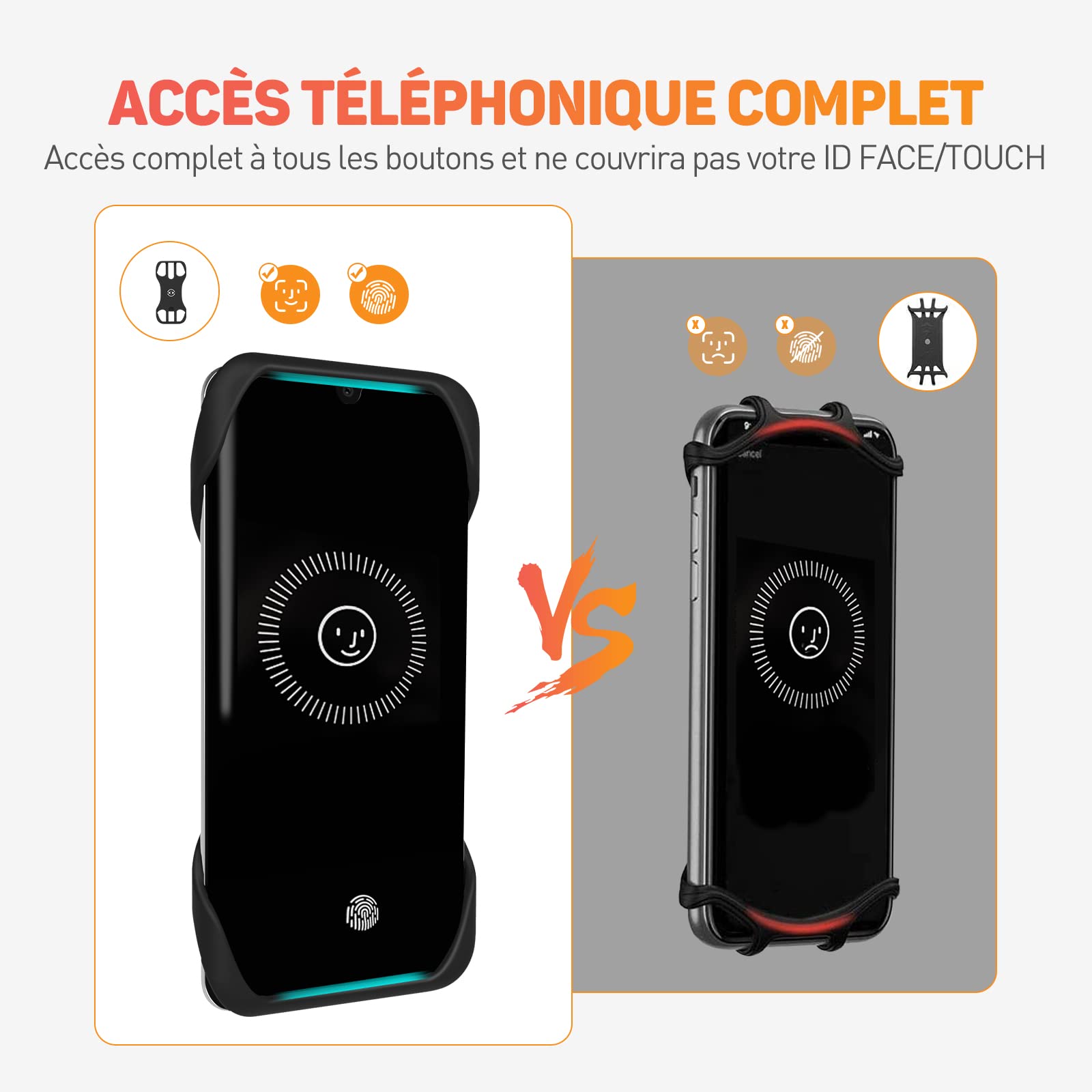 Support Téléphone Vélo, Support Téléphone Moto 360° Rotation, Universel Porte Telephone Velo pour Trotinette Electrique, VTT, Trottinette, Scooter, Moto Sportive, 4.5-7 Pouces Smartphones