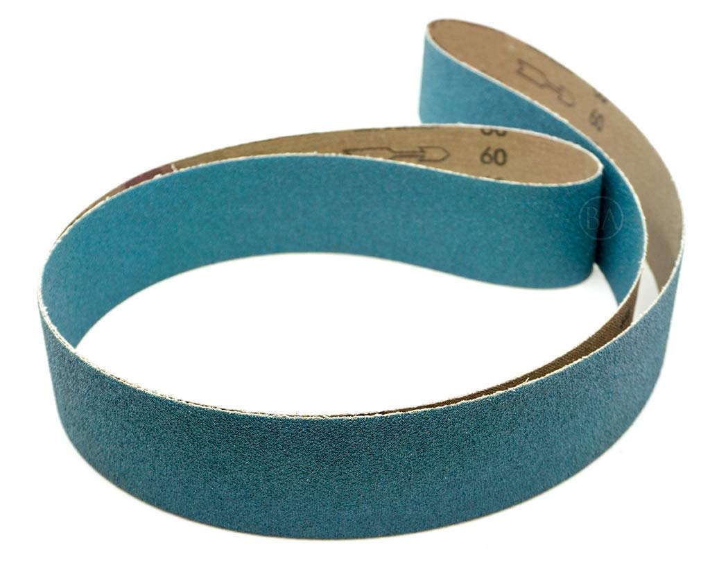 Benchmark Abrasives 2 x 72 Inch Sanding Belts with Zirconia Grains Sand Paper for Metal Grinding, Sanding, Knife Polishing, Surface Blending - Belt Sander Paper Belt for Woodworking (6 Pack), 40 Grit