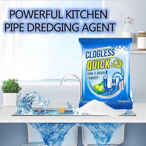 Miniatura 5 de Polvo de drenaje y fregadero rápido sin obstrucciones (5 piezas)