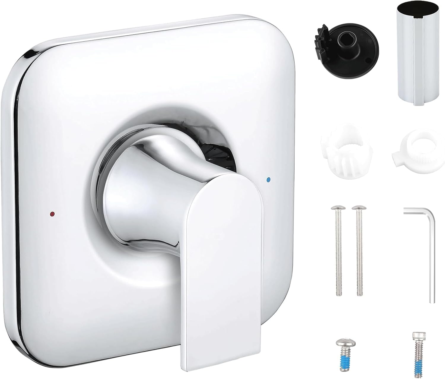 Shower Handle Replacement for Moen T2471 Genta LX Posi-Temp Valve Trim Kit, Fits 2510 2520 2570 2590 Valves, Chrome Shower Trim Kit Easy to Install Bathroom Shower Faucet Trim (Valve Not Included)