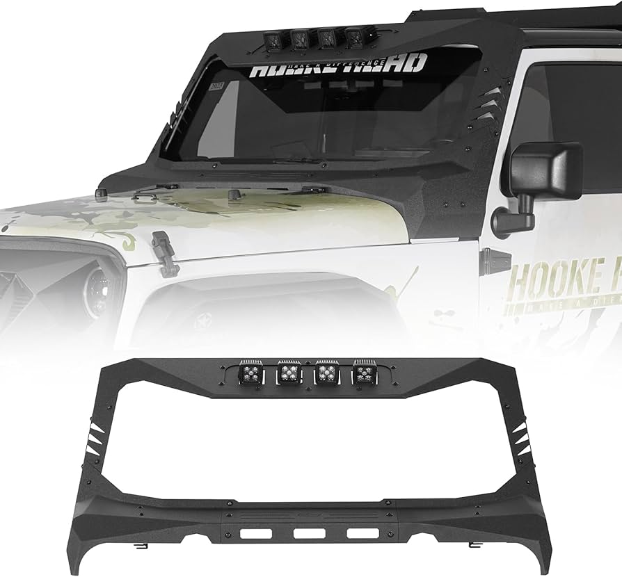Amazon.com: Hooke Road Wrangler JK Madmax Windshield Frame Cover