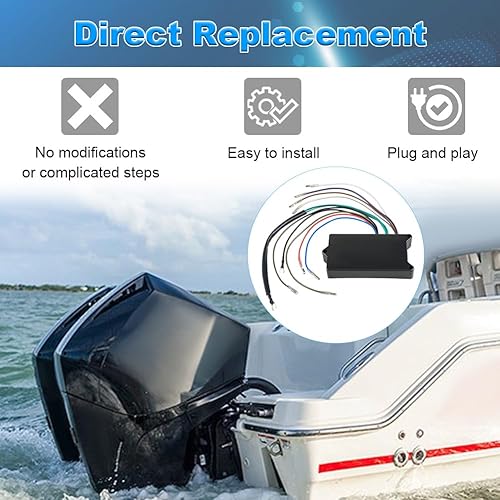 Miniatura 5 de Caja de interruptor de encendido de descarga de condensador compatible con Mercury 3 cilindros fueraborda 75HP 90HP 95HP 1992-1997 Reemplazo para