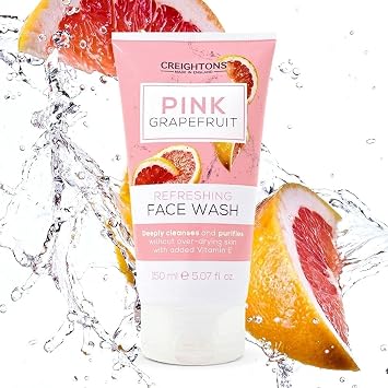 Creightons Pink Grapefruit Refreshing Face Wash (150ml) - Deeply cleanses & purifies without over-drying skin. With added Vitamin E. Dermatologically Tested.