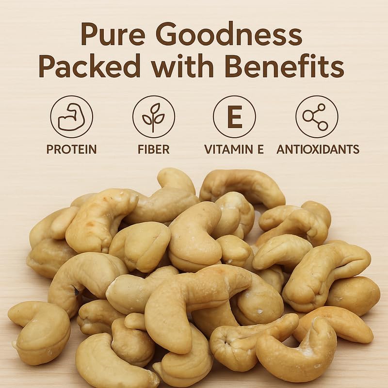 Image of Vbalaa Salted Cashews 200gm | Lightly Salted | 100% Natural & Pure | No Added Preservatives, Colors & Artificial Flavours | Rich in Nutrition | Ideal for Snacking & Gifting Dry fruits