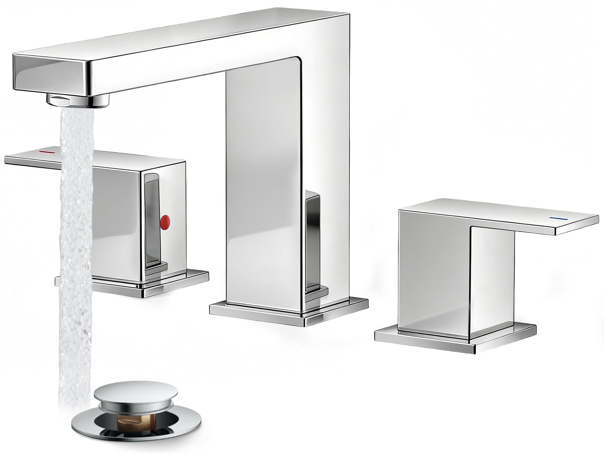 FORIOUS Chrome 3-Hole Faucet