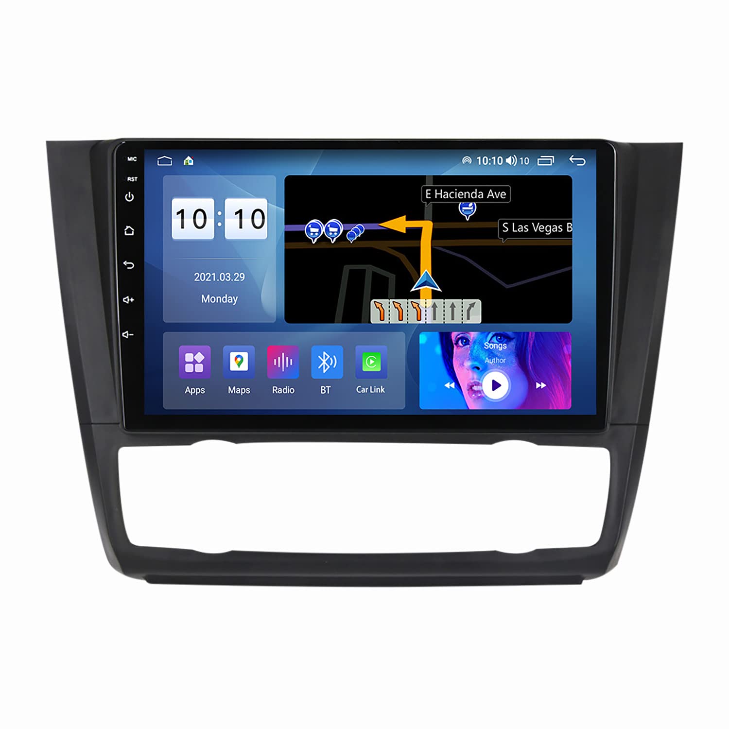 CharmstepAndroid 11 9'' Car Radio Stereo for BMW 1 Series E81 E82 E87 E88 2004-2012 Autoradio Multimedia Player with Backup Camera/Navi GPS/Wifi/FM/Mirror Link/SWC