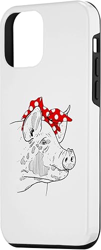 Miniatura 2 de iPhone 12 mini Funny Pig Bandana Farm Piggy Swine Lover Girl Mom Case