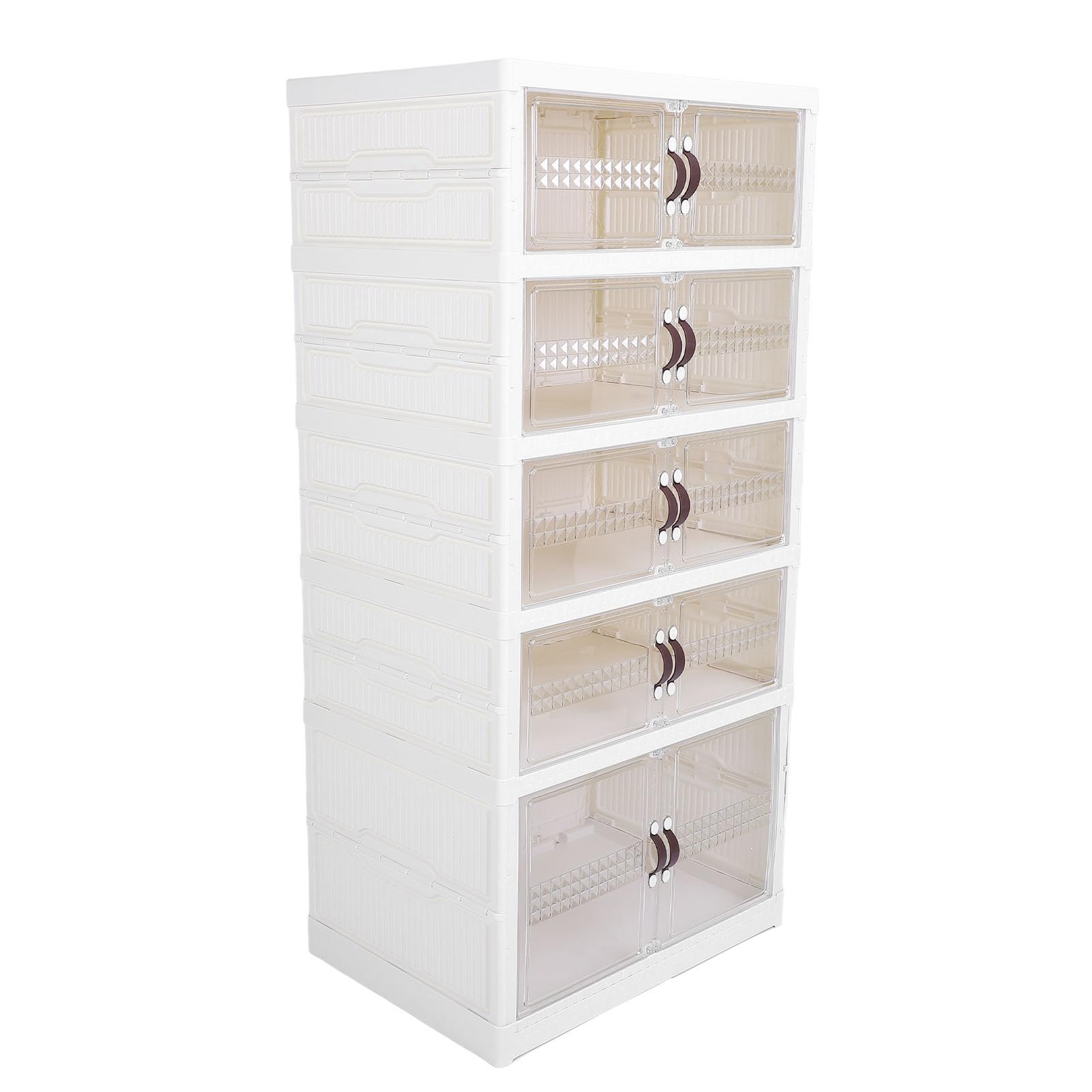 Organisateur de chaussures pliable type tiroir empilable pour vêtements et jouets
