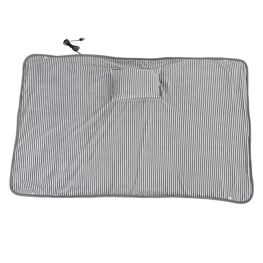 Pilipane Cuscinetto termico (45,3" x 29,5"), coperta elettrica USB per casa e ufficio, copertura calda per il corpo della gamba, cuscino termico (grigio)