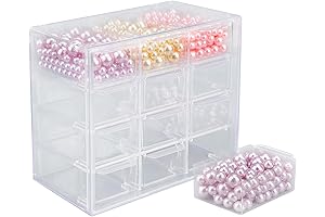 Segbeauty 4 Tier Wax Bead Jewelry Organizer Drawer for Nails, Beads, and Jewelry