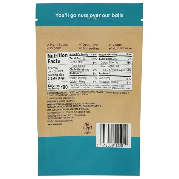 Zen, Balls Protein Coconut Almond Organic, 1.5 Ounce 2