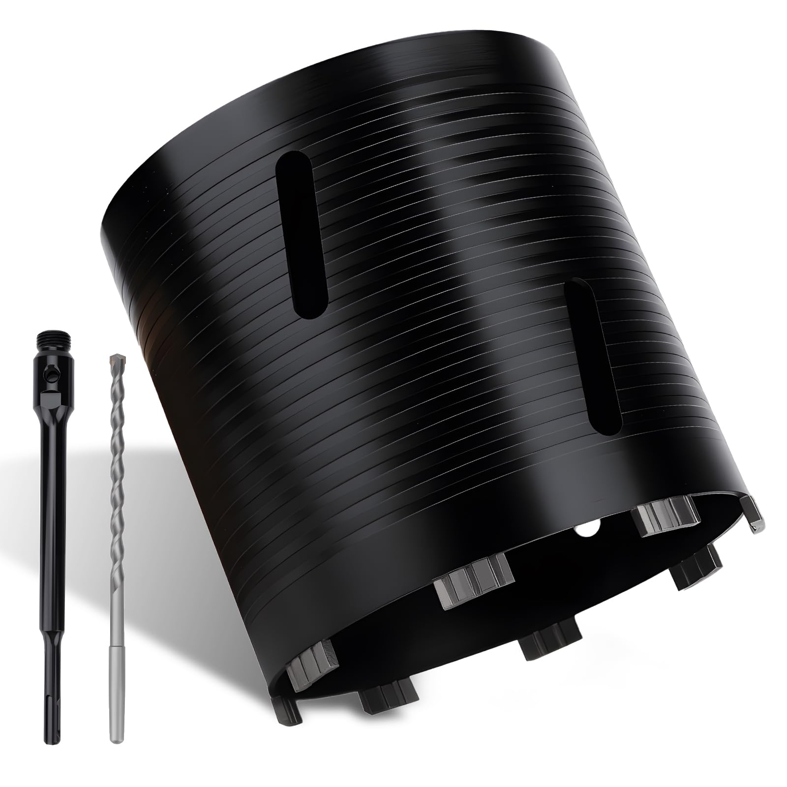 MOXPIFY 182mm x 170mm Long Diamond Core Drill Bit Set with 240mm SDS Plus Shank. To Be Used In Concrete Masonry Brick Block Stone Granite. โ image 1