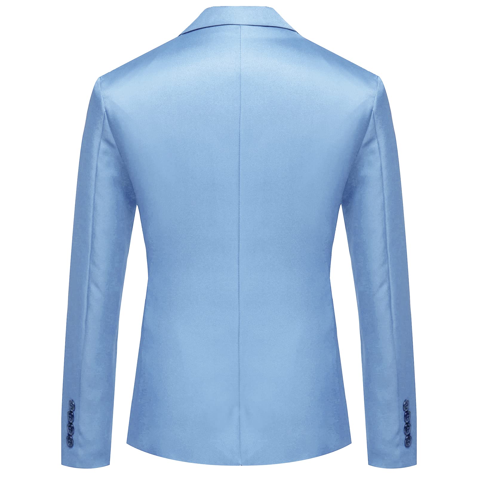 Men Casual Slim Fit Suit Jacket Lightweight Notched Lapel Business Sport Coat 1 Button Daily Wedding Party Blazer (Light Blue,Medium)
