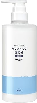 by Amazon Large Capacity Low-Acid Body Milk 600ml Fragrance-Free