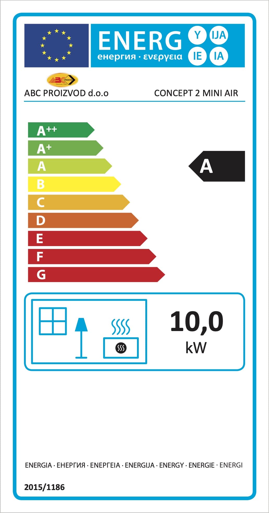 EEK A Kaminofen mit Backfach und Herdplatte ABC Concept 2 Air Mini Holzofen 10 kW Kamin Ofen Holz Werkstattofen Schwedenofen Hüttenofen Heizofen Holzofen