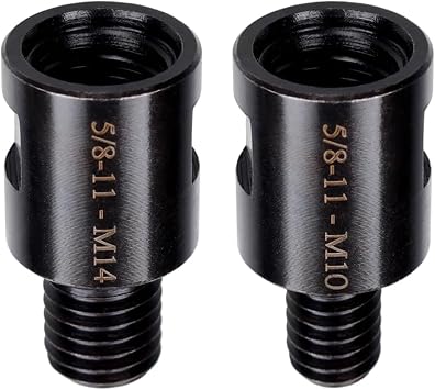 5/8"-11 Female to M10/M14 Male Angle Grinder Adapter Connecting Attachment | SeonFook 2PCS M10+M14 Angle Grinder Attachment Converter for Rotary Burr Cut-off Wheel Power Tool Accessories
