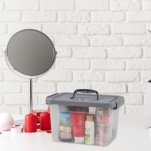 Miniatura 9 de Pekky Contenedor de almacenamiento de plástico con asa, bolsa de cierre transparente, 6 cuartos de galón, 6 paquetes