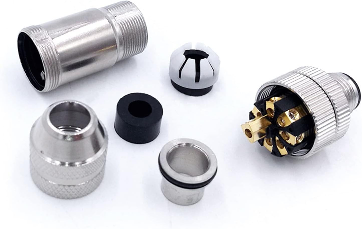 M12 センサー コネクタ オス メス 信号 シールド メタル プラグ 4 5 8 ピン ネジ スレッド カップリング A タイプ M12,  接続ケーブル オスコネクタケーブル - LED付メス アングルコネクタ, IP69K, 非シールド, 極数: 4 | 77 3634 3429 M12メタルセンサーコネクターM12ストレート信号シールドオスメスねじ込みプラグ4 5 8ピンAタイプ1個(サイズ:メスインサート、