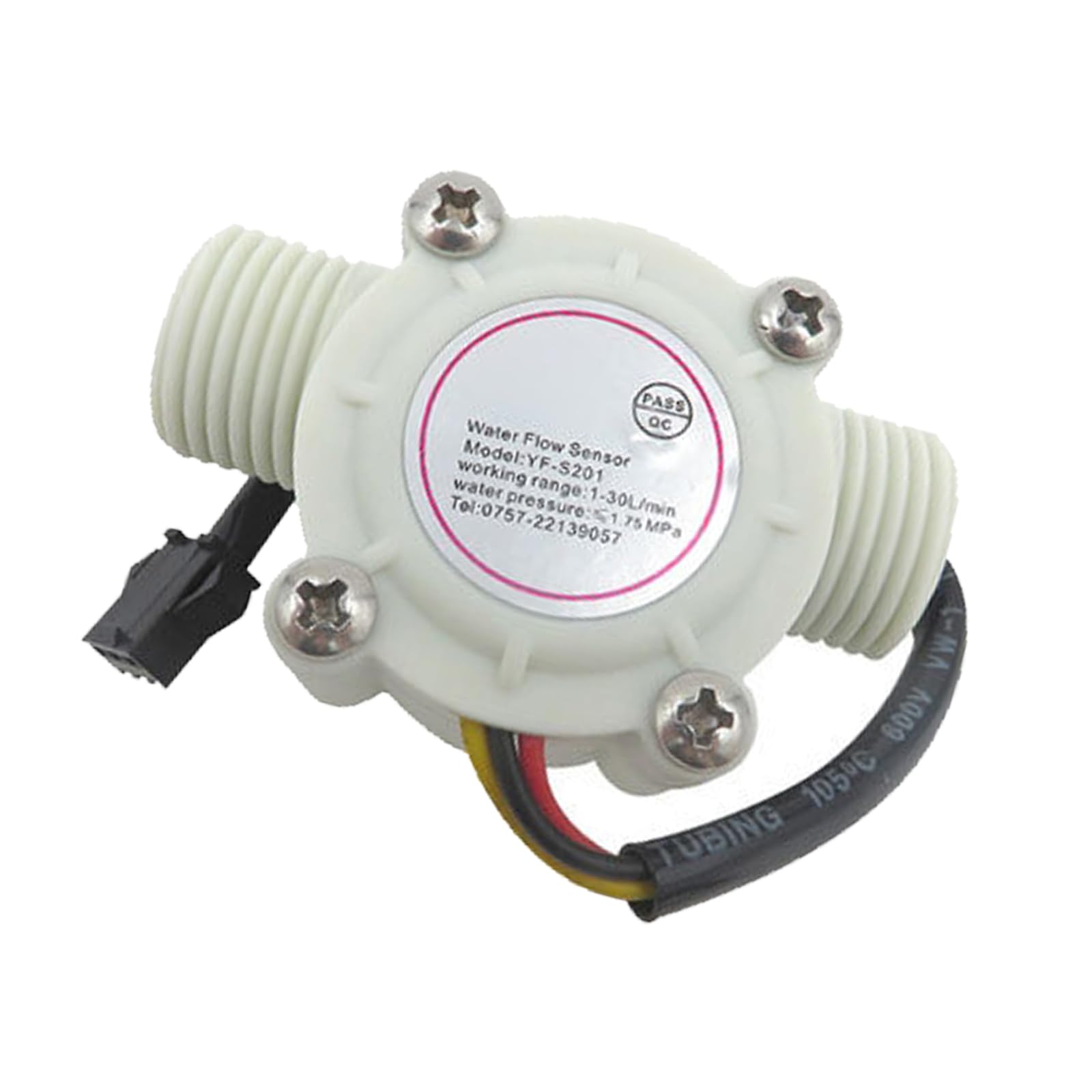 Hsioluted White Strong G1 / 2 Water Flows Sensors Low Power Consumption Flows Measurement Device Suitable For Temperature Applications High Accuracy Water Meter