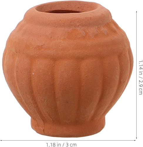 Miniatura 8 de Happyyami 4 macetas pequeñas de terracota, pequeñas macetas de arcilla de terracota, macetas pequeñas de terracota, macetas pequeñas de arcilla para