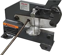 Vista 7 de KAKA INDUSTRIAL HS-8 - Cizalla de mano de 8 pulgadas, corte de banco sin garganta, multipropósito, para placas y barras de acero al carbono
