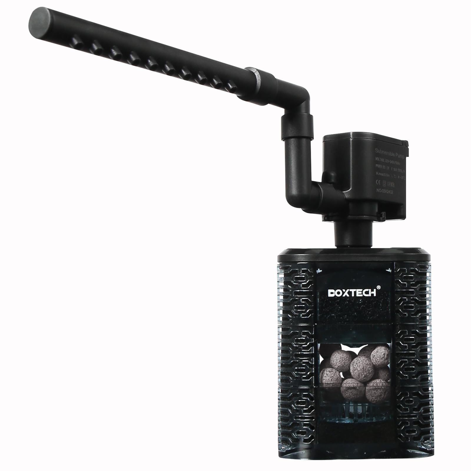 UPETTOOLS Fish Tank Filter for 20-40 Gallon Aquariums – Ultra Quiet Double Sponge Filter with Built-in Water Pump & 4-Stage Filtration System