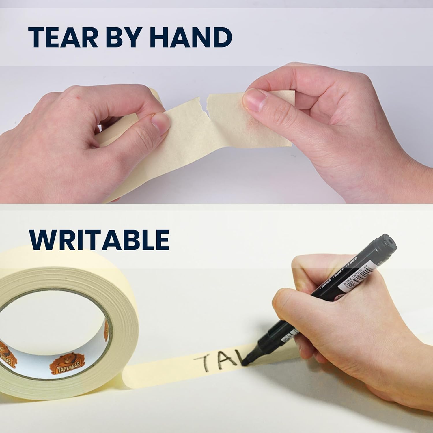 GETAJGHSD Lot De 4 Rouleaux De Ruban Adhésif De Masquage Pour Travaux Manuels, Peinture, Pulvérisation De Résidus Et Matériaux