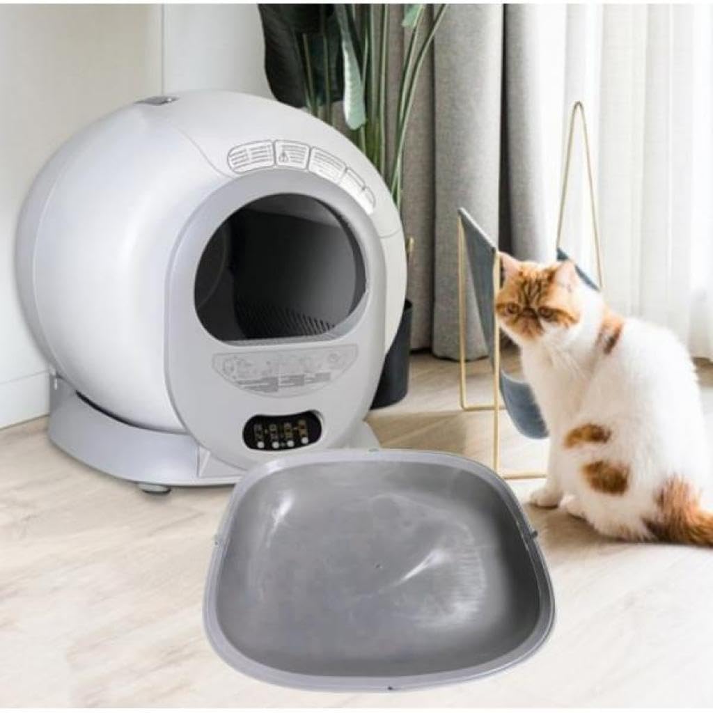 Alfombrilla Arenero Gato, Almohadilla de Silicona para Caja de Arena para Gatos, Alfombra de Caja Mate, Cat Litter Mat Antideslizante, Bandeja Inferior, Flexible - Gris