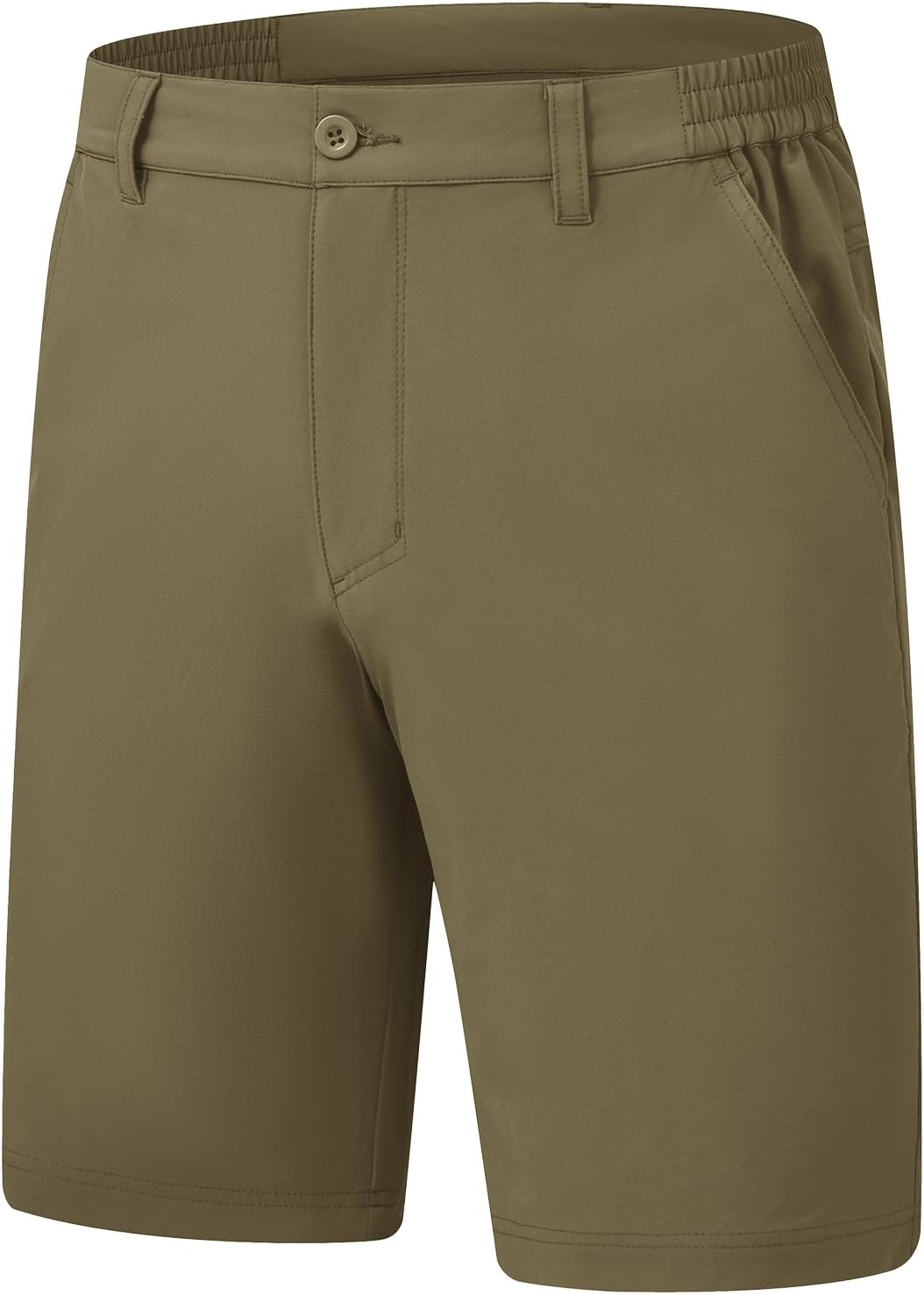 Rdruko Men's Golf Shorts Stretch 9 Inch Inseam Dress Elastic Waistband Waist Quick Dry Casual with 5 Pockets