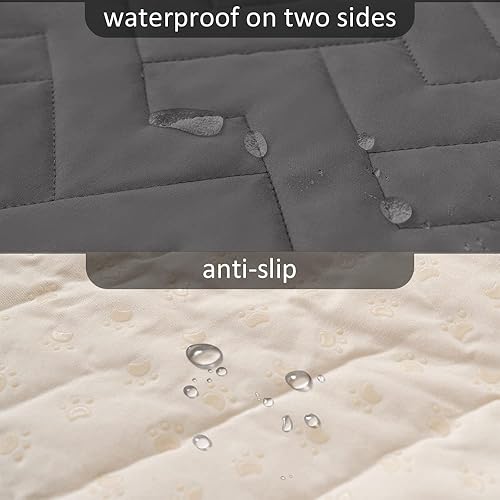 Miniatura 3 de fuguitex Funda impermeable para cama de perro, funda de sofá para mascotas, alfombrilla antideslizante para gatos, manta para sofá, silla, sillón