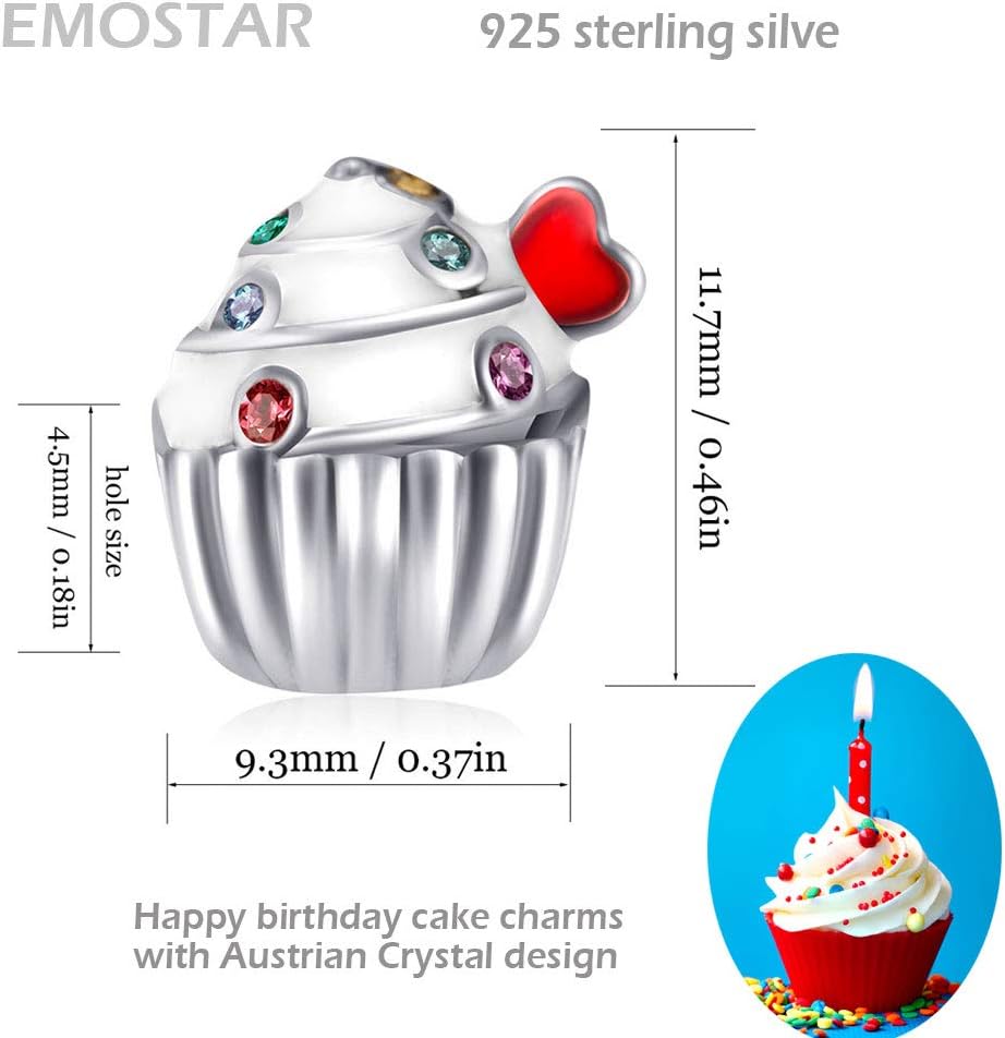 EMOSTAR 10 to 20 21 22 23 24 25 28 30 33 35 40 45 50 55 60 65 70 75 80 Birthday Charms fit European Anniversary Bracelet Necklace, Dangle 18K Golden Number Heart Pendant with CZ, for Women/Men - Image 2