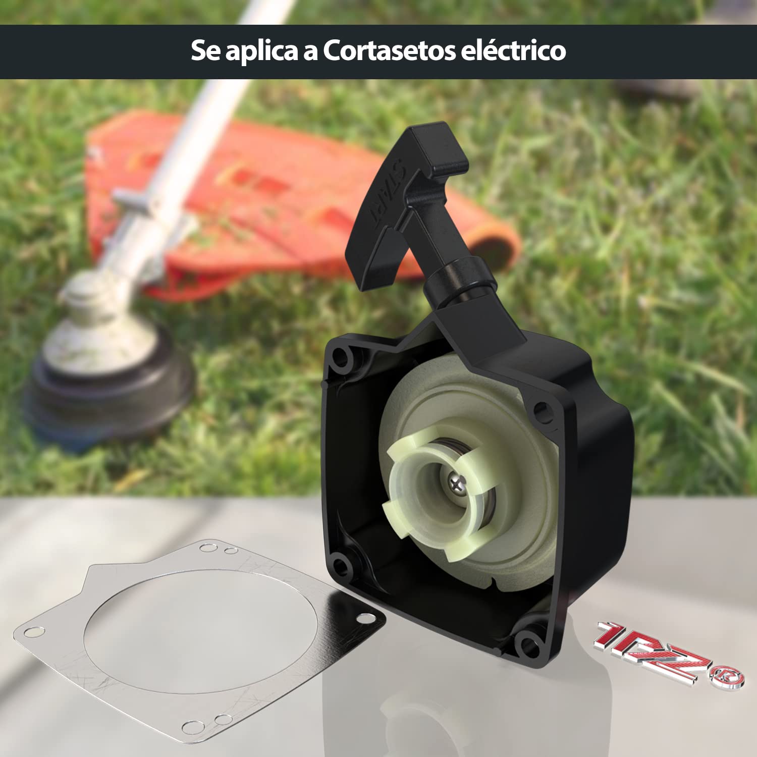 1PZ SPM-PX1 Arrancador de Retroceso Universal para 33CC 47CC 49CC 50CC Generador de jardín Motor Desbrozadora Cortacésped Pocket Dirt Bike Chopper ATV MVS10 Motovox Scooter