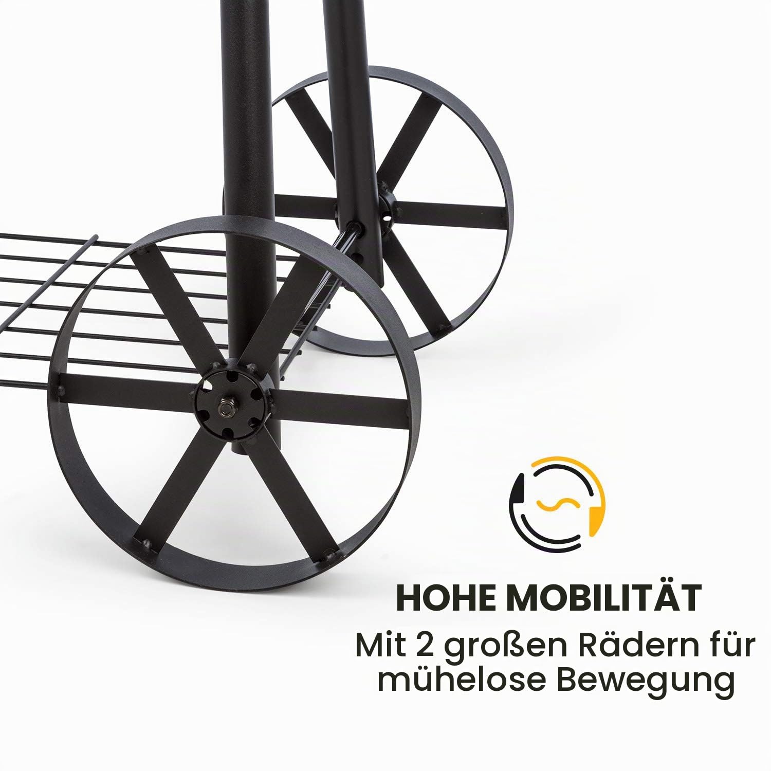 Klarstein Beef Brisket Smoker Grill - Holzkohlegrill/Smoker, rostfreie Grillroste aus Edelstahl, Thermometer im Deckel, 2 große Räder, ideale Wärmespeicherung, schwarz