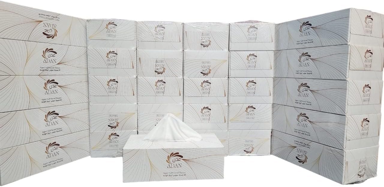 Cleaning Superstore Adan Super Soft Facial Tissues - Super Save 30 Box (100 Sheets Each - 2 Ply) 3000 Sheets