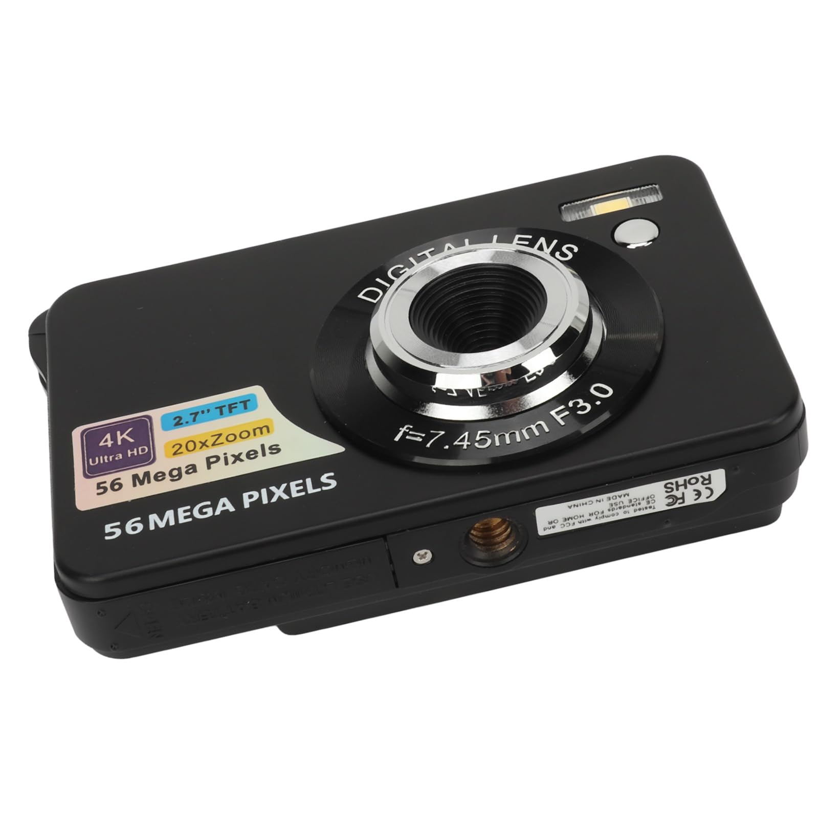 Amazon | ポータブル 2.8 インチ 64MP オートフォーカスデジタルカメラ