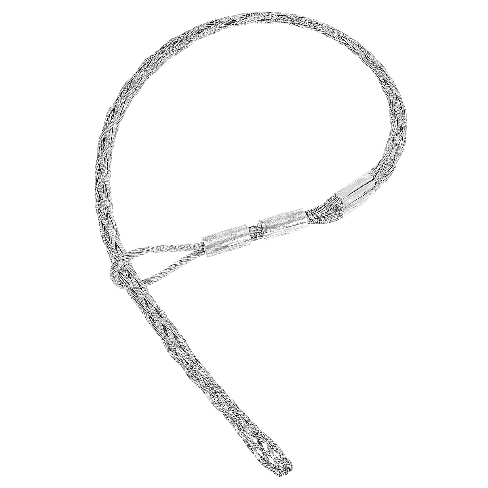 PATIKIL 25-35mm Cable Pulling Wire Socks 66.93" Long Grip Socks Net Galvanized Steel Wire Pulling Grip Mesh Puller Socks Grip Tool for Elastic Wire Cable, Rated Load 2000 kg (4409 Lbs)