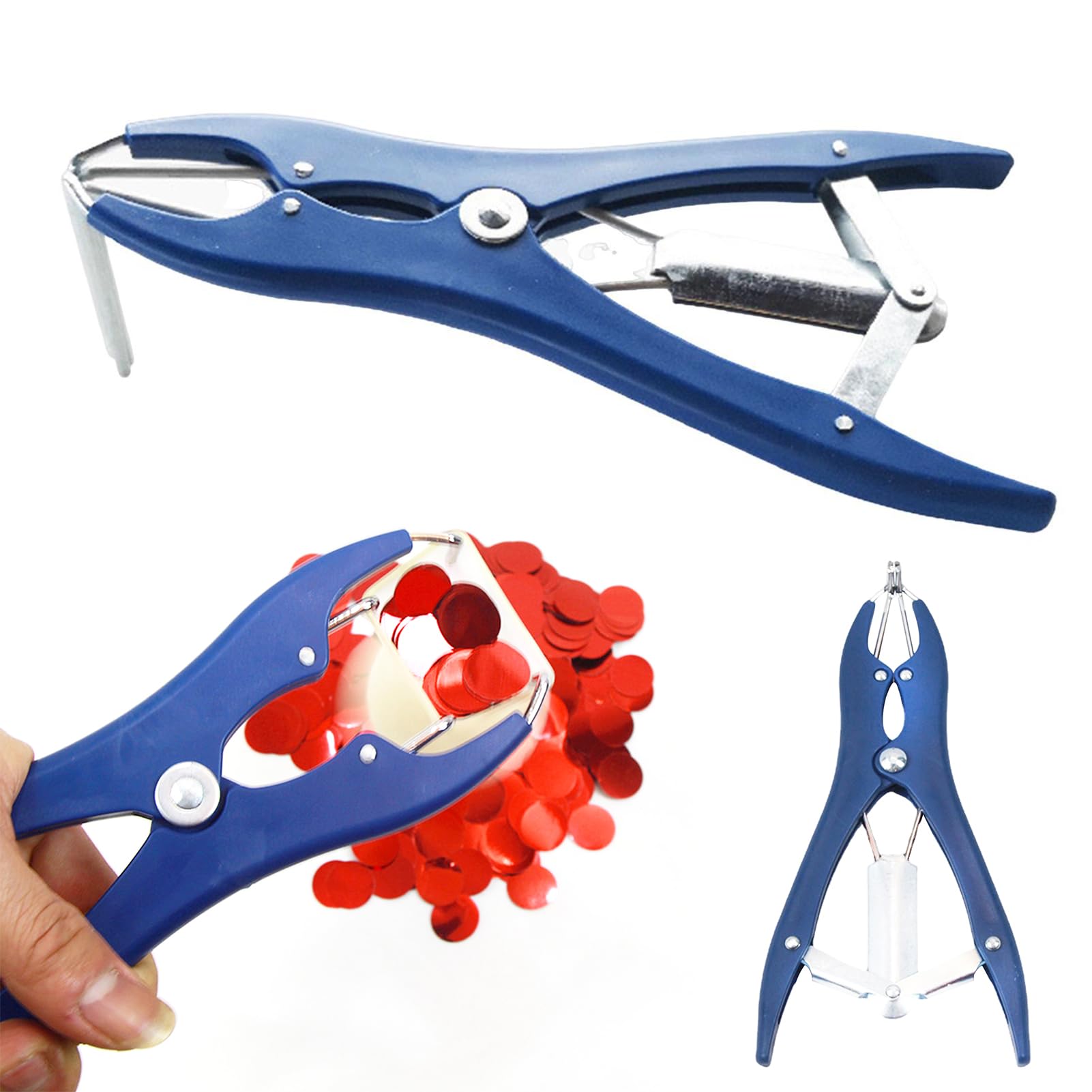 Balloon Expansion Plier, Metal Sequin Filling Tool, Blue, 21cm, Confetti Balloon Mouth Expander Stretcher for DIY Crafts