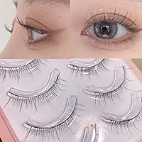 Amazon | 下まつげ つけまつげ ナチュラル 5ペア 人気 透明軸 芯