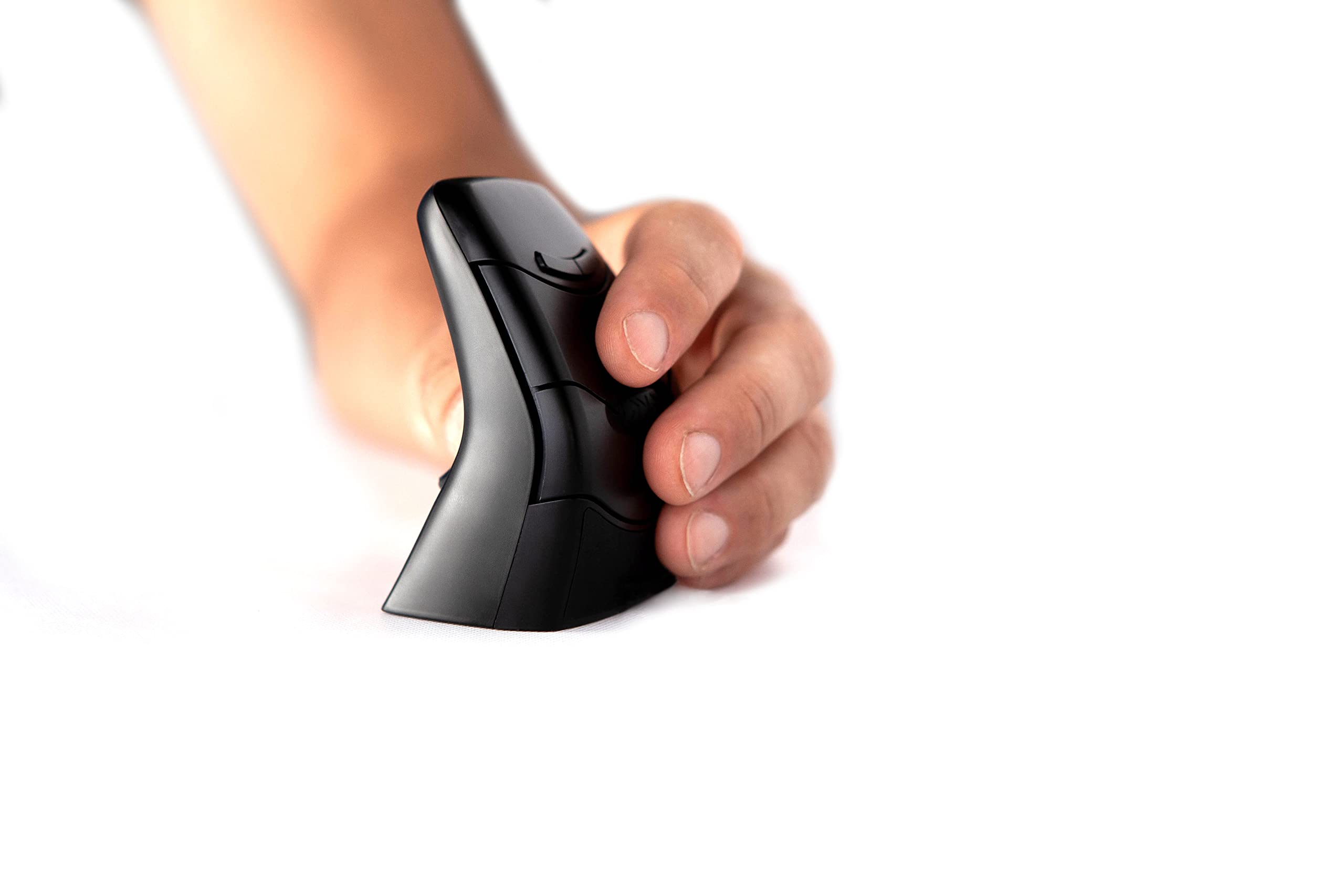 BakkerElkhuizen DXT03W - Ratón ambidiestro inalámbrico de precisión, diseño ergonómico, dongle USB-A